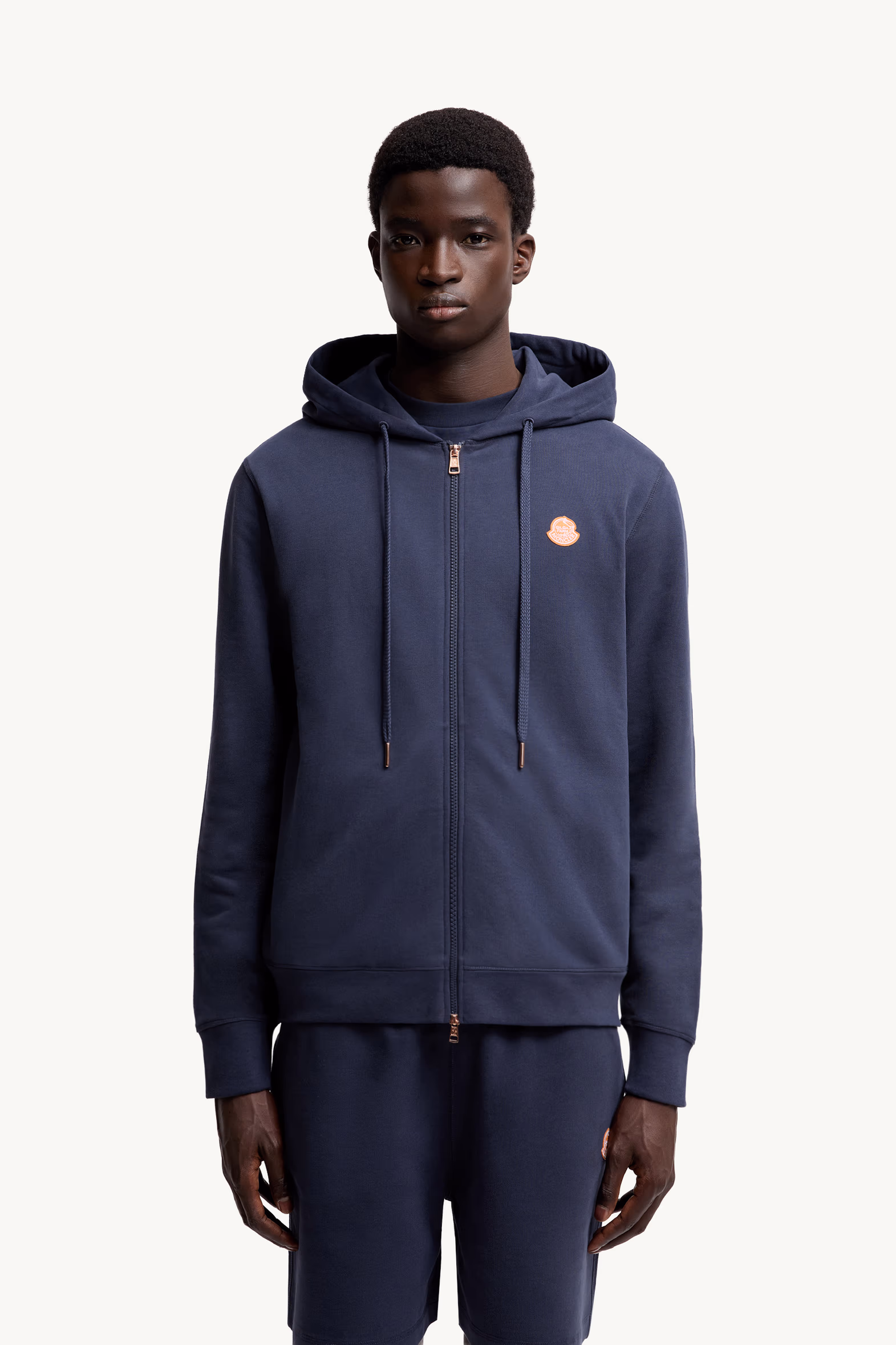 Moncler x Gilga Farm Designed by Donald Glover Cotton Zip-Up Hoodie Men Navy Blue Moncler 3